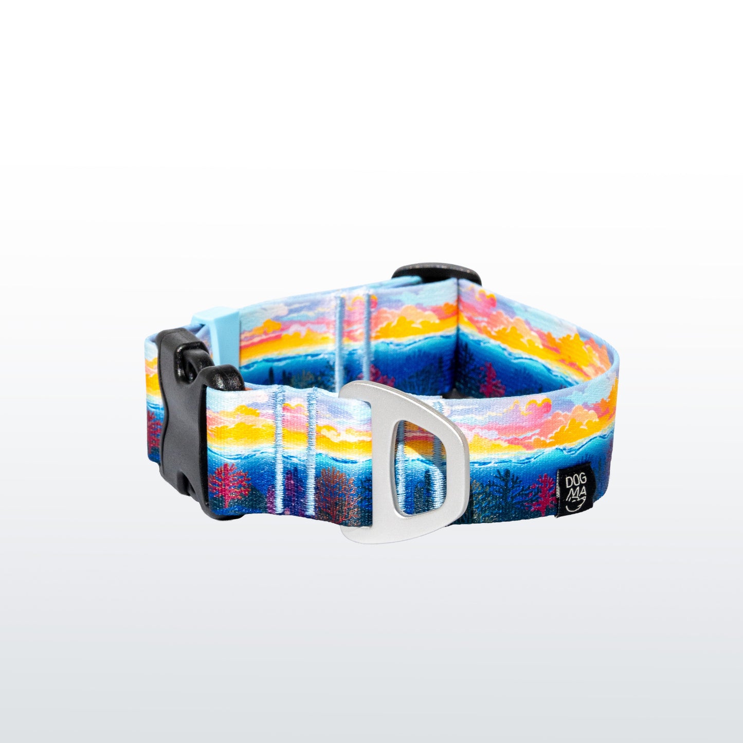 Wide Dog Collar Sunset Canvas