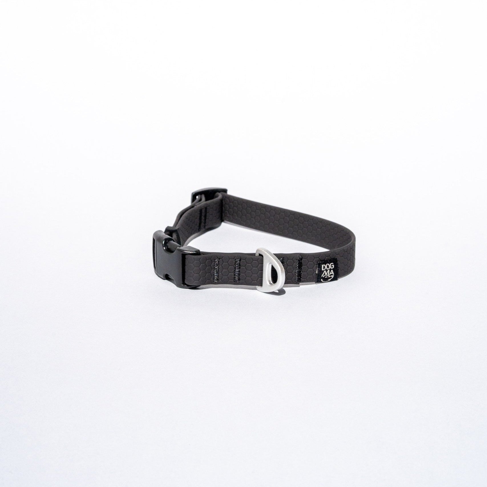 Black dog collar on a white background